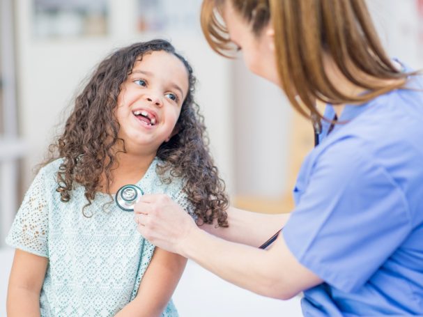 Child with nurse